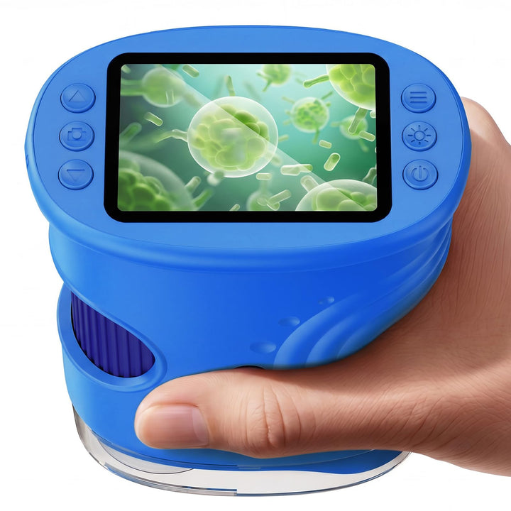 Digitales Mikroskop für Kinder 1000X, Abenteurer Mikroskop für Kinder mit 2 Zoll HD-Bildschirm, 8 LE