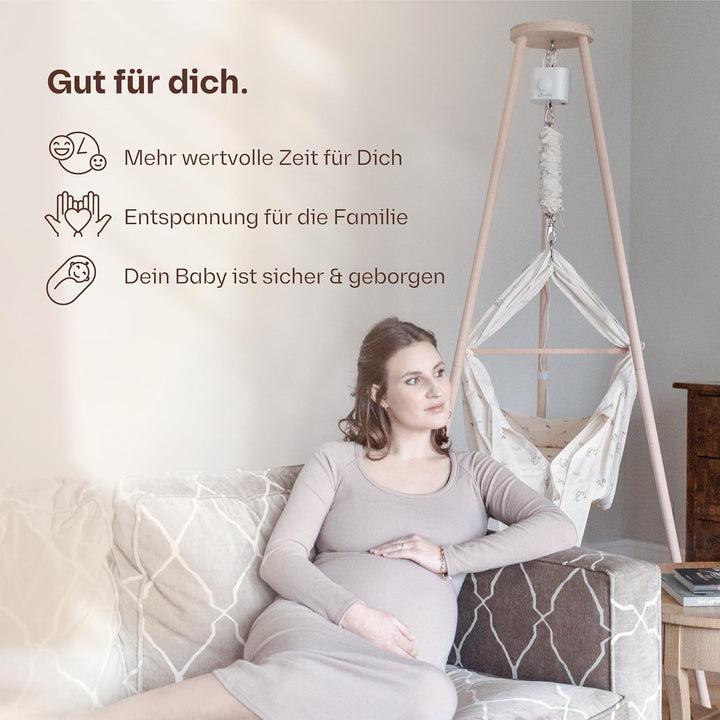 Lottili Federwiegen Motor | lautlos &amp; selbstlernend | mit Timer &amp; Dauermodus | fein einstellbare Sch