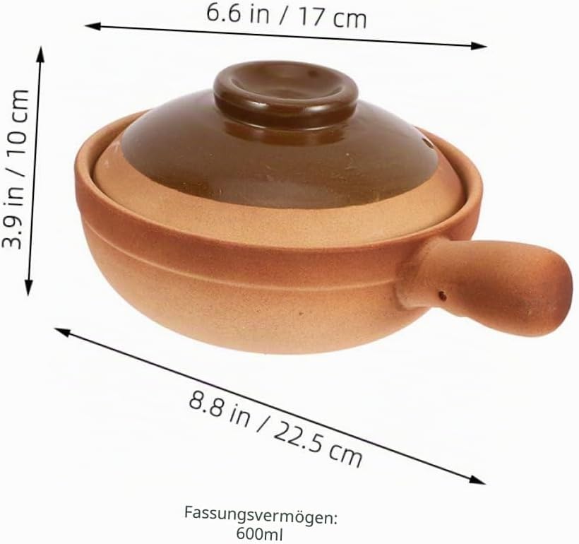 COLLBATH Tonkochtopf Mit Deckel Kochtopf Für Reissuppe Und Schmoren Asiatischer Topf Für Familienfei