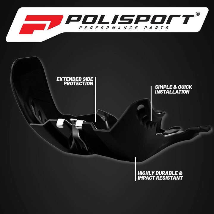 POLISPORT 8471700001 - Motorschutzplatte Fortress aus hochbelastbarem und widerstandsfähigem Leichtk