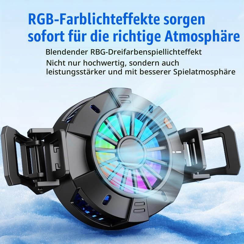 2-in-1 Magnetischer &amp; Clip-On Handy-Kühler – Halbleiterbetriebener Gaming Handy Kühlventilator Radia