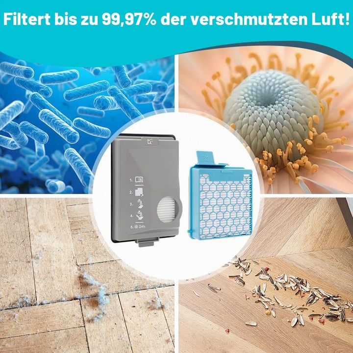Filter Set kompatibel mit Miele Boost CX1 HEPA Filter &amp; Feinstaubfilter, Ersatzfilter Set inkl. SF-H