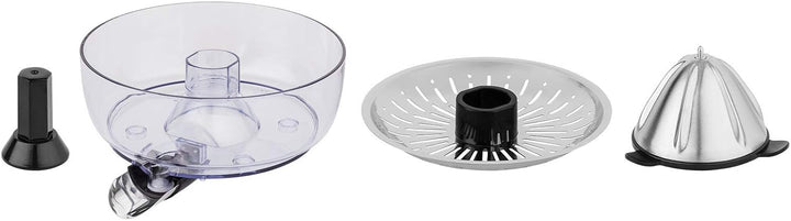 Teesa TSA3011 Elektrische Zitruspresse, Saftpresse mit Griff 130 W / 350 ml Edelstahl, Silber