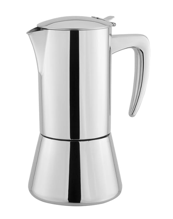 VIA CREMA MOKA Espressokanne, Edelstahl, 6 Tassen / 300ml 6 CUPS / 300ML, 6 CUPS / 300ML