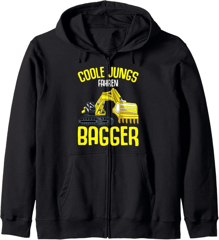 Coole Jungs fahren Bagger Kinder Junge Kapuzenjacke