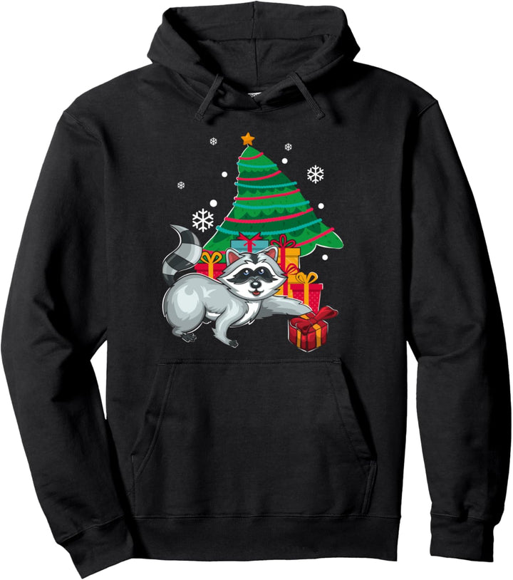 Weihnachten Waschbär Pullover Hoodie
