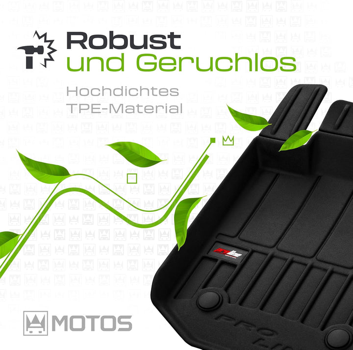 M MOTOS Gummimatten Auto Fussmatte passt für Renault Twingo II 2007-2014 Verbessern Sie Ihren Reisek