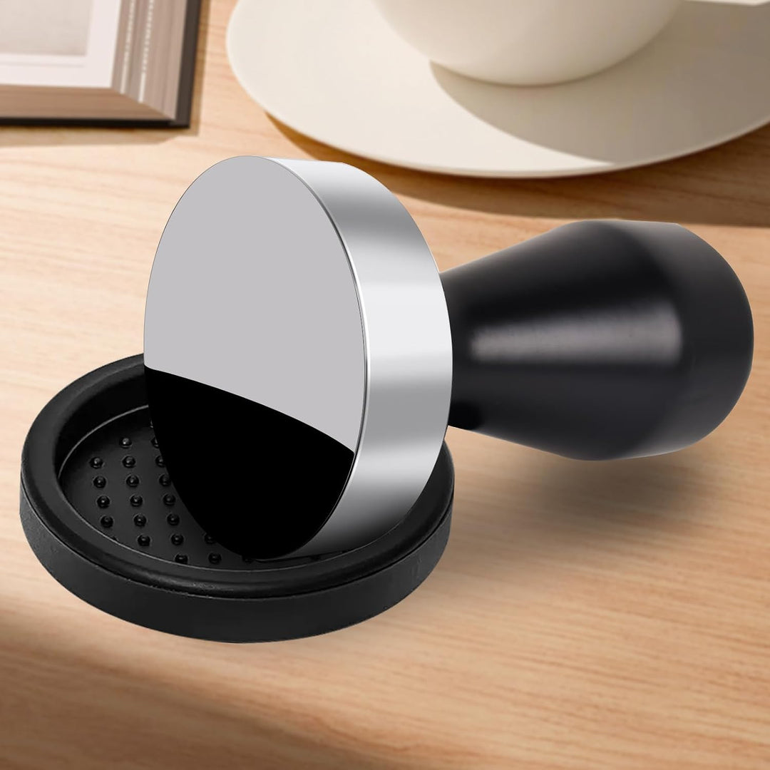 Philorn 51mm Kaffee Tamper aus Edelstahl, Espresso-Stampfer mit Silikonkissen, Kaffeemehlpresser mit
