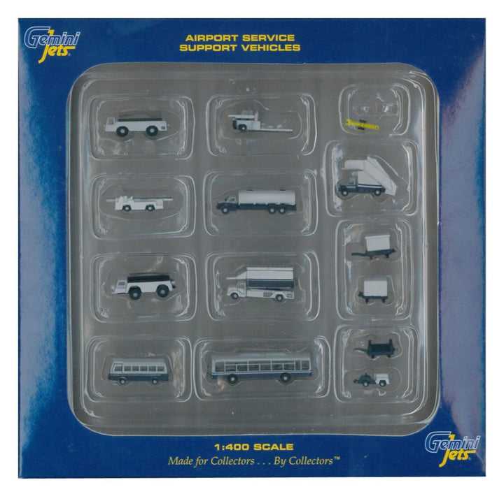 GeminiJets Ground Airport Service Support Fahrzeuge Zubehör 1:400 14-teilig