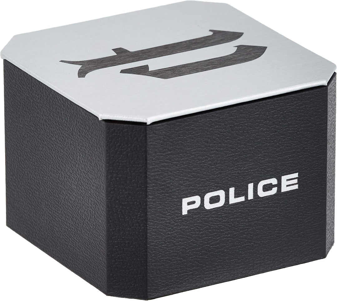 Police Fury Armband Leder/Edelstahl Gr. S 18 cm PJ25571BLB.01-S