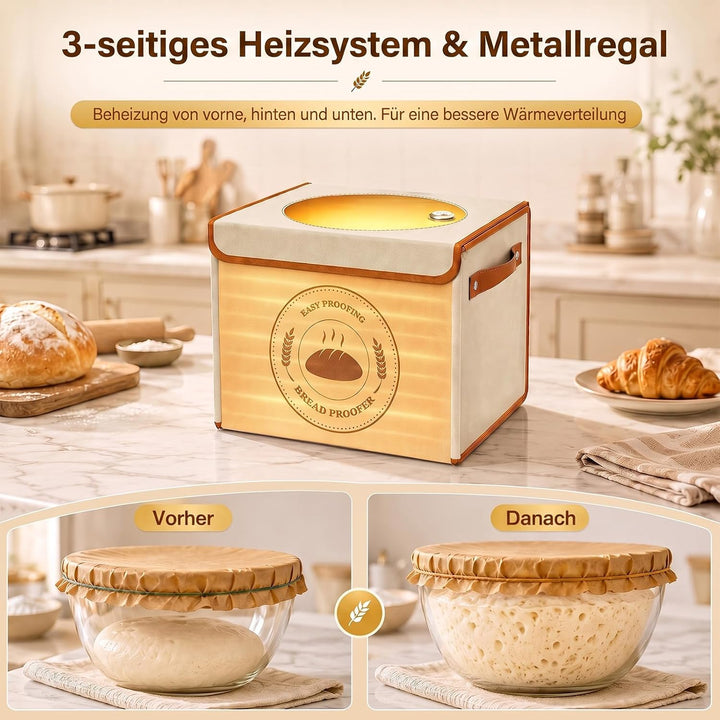 Brot Gärbox 21–50℃ Temperaturregelung, 24H Timer