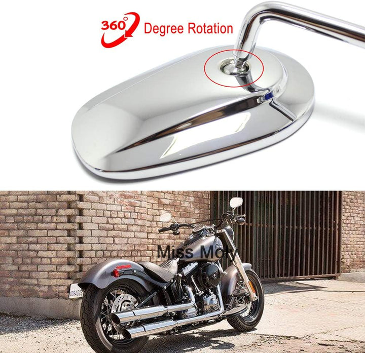 8mm Motorrad Seitenspiegel für Sportster 1200 XL883 Dyna Softail Road Glide(