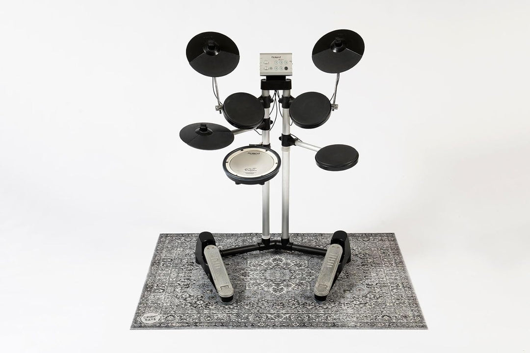 DRUMnBASE Vintage Perser-Stil Bühnenteppich VP130-GRY Grau 4.26&