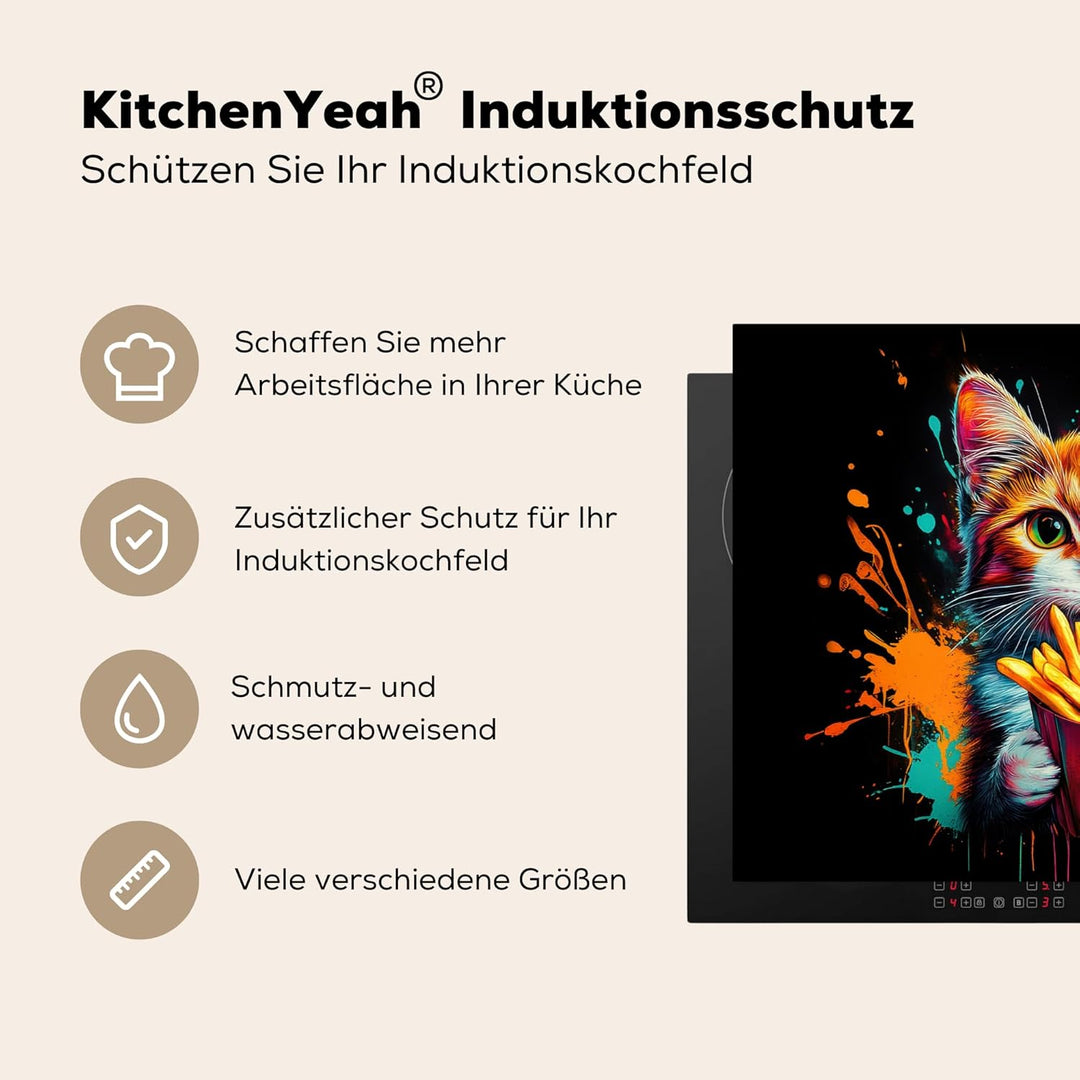 Herdabdeckplatte 70x52 cm Einteilig Ceranfeld Abdeckplatte für Induktionsschutz Ceranfeldabdeckung V