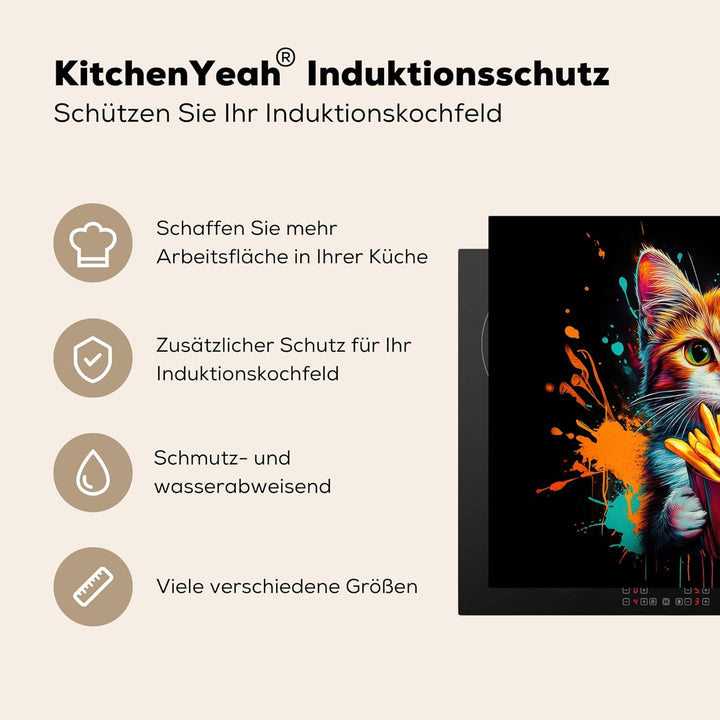 Herdabdeckplatte 70x52 cm Einteilig Ceranfeld Abdeckplatte für Induktionsschutz Ceranfeldabdeckung V