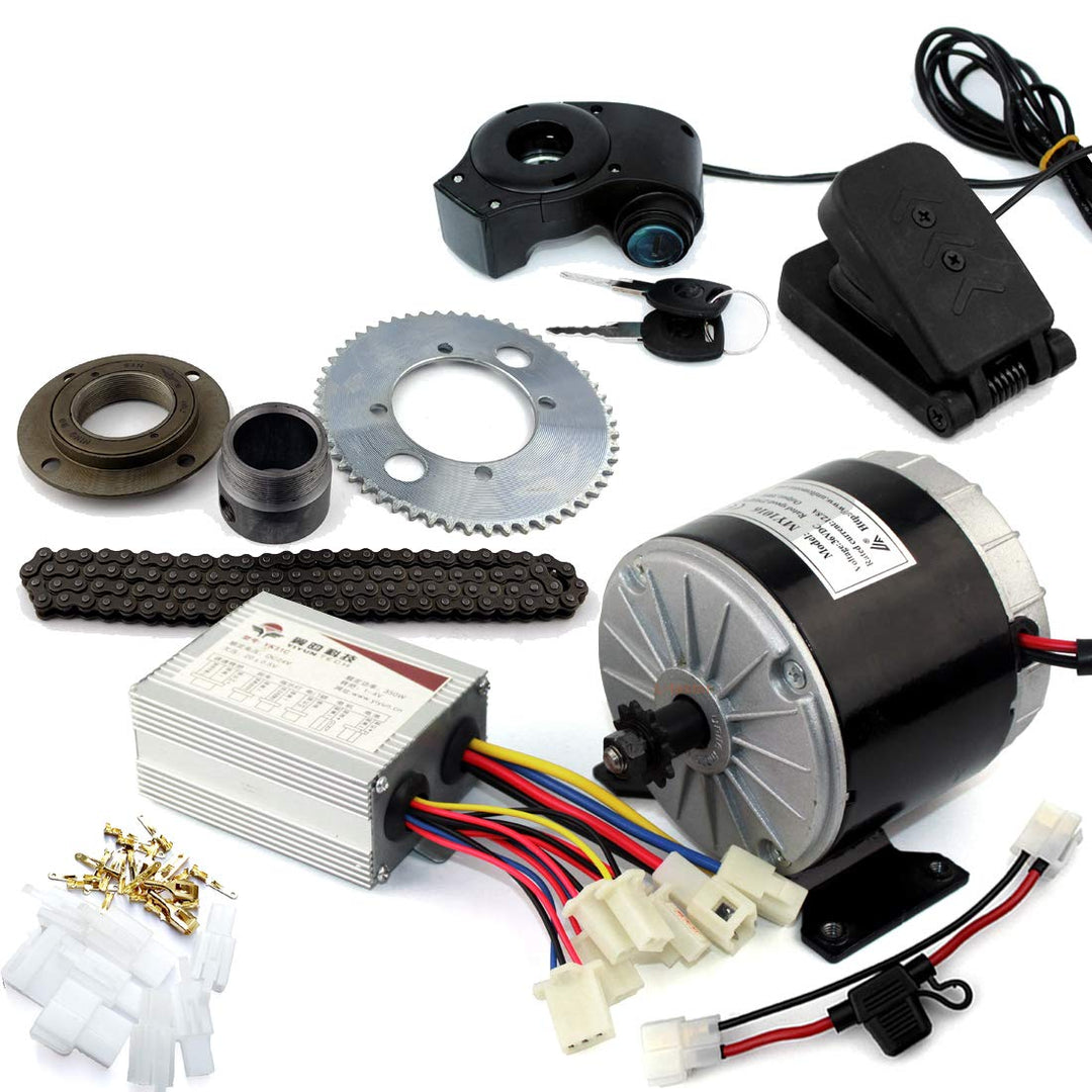 L-faster 24V36V 350W Motor Kit Electric Gokart Engine System with Gas Pedal Electric Child Bike Conv