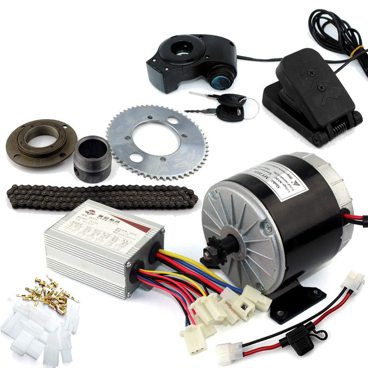 L-faster 24V36V 350W Motor Kit Electric Gokart Engine System with Gas Pedal Electric Child Bike Conv