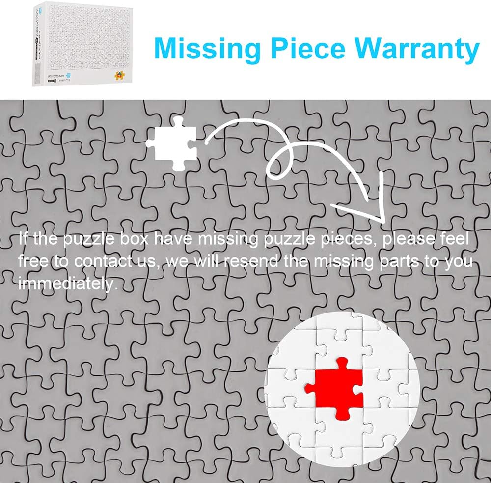 1000 Teile Mini Weiss Puzzle, Blanko Puzzle Zum Selbst Bemalen, 42cm*29.7cm 2mm Schwieriges Rahmen P