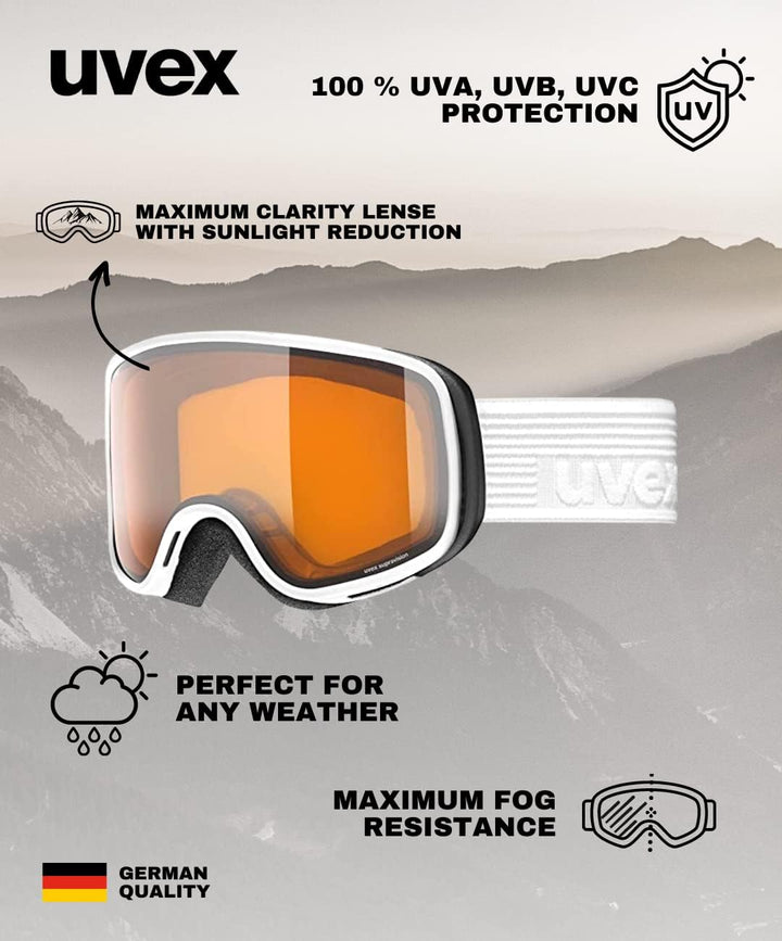 Uvex Unisex Jugend Scribble Lg Skibrille (1er Pack) Einheitsgrösse white/lasergold-clear Single, Ein