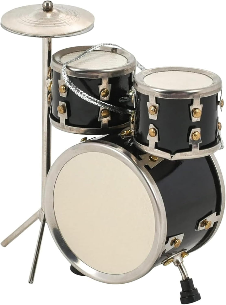 Schwarzes Trommel-Set zum Aufhängen, Ornament, Musikinstrument, Ornament, 8,9 cm