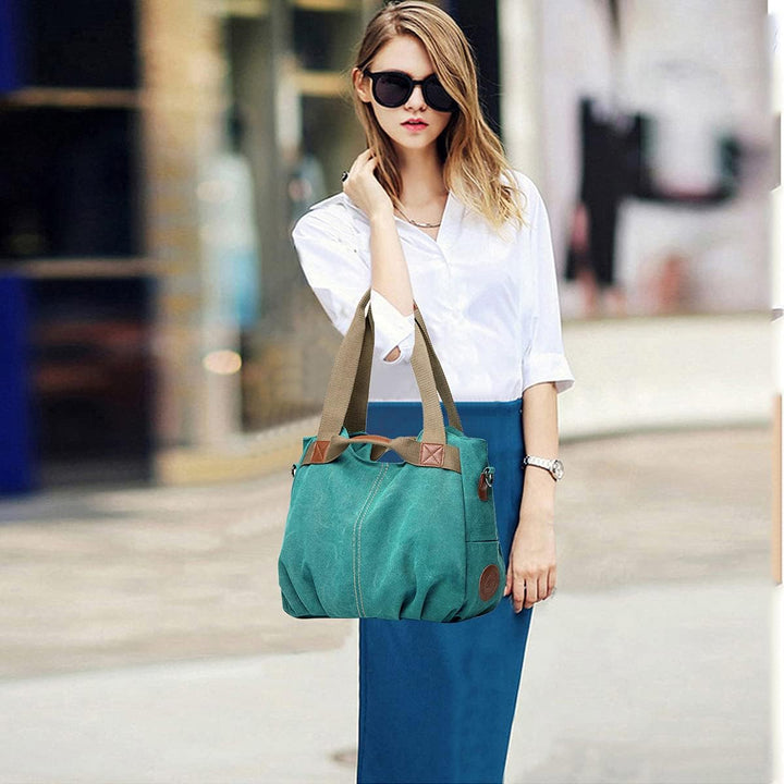NICOLE &amp; DORIS Canvas Tasche Damen Tragetaschen für Damen Schultertaschen Umhängetasche Leinwand Han