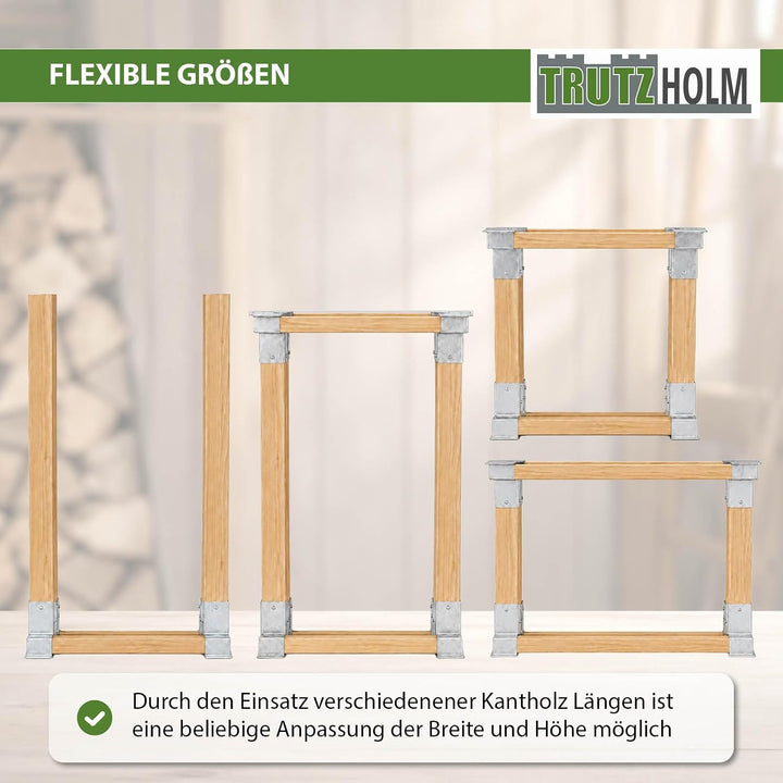 Holzstapelhilfe Feuerverzinkt stabile Holz Stapelhilfe Stapelhilfe Holzstapelhalter Brennholz Kaminh