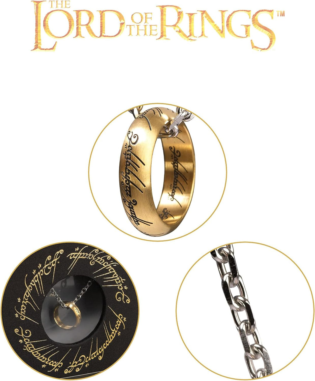 The Noble Collection  Der Eine Ring Colgante bunt