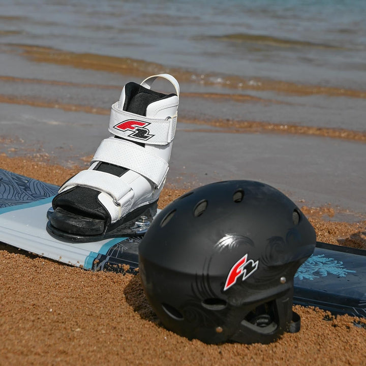 F2 Set Wakeboard Shore Braun 144cm mit Wakebindung Team Boot L/XL
