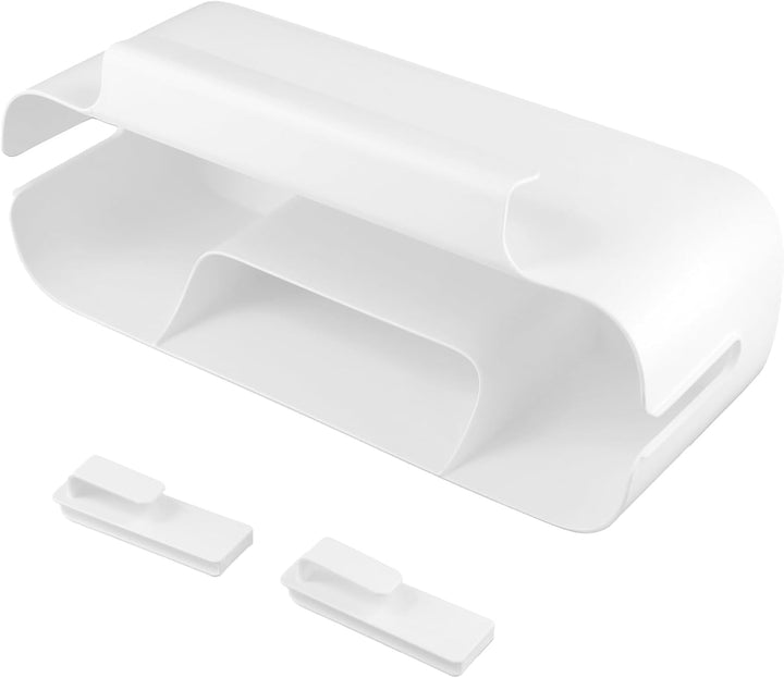 2 Stück Bett Organizer zum Einhängen, Hängebett Organizer mit 2 Abnehmbarer Haken, weisser Kunststof