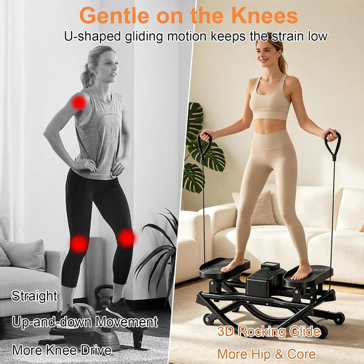 Stepper für Zuhause, Seitlicher Schaukel Fitness Stepper, Rock Stepper