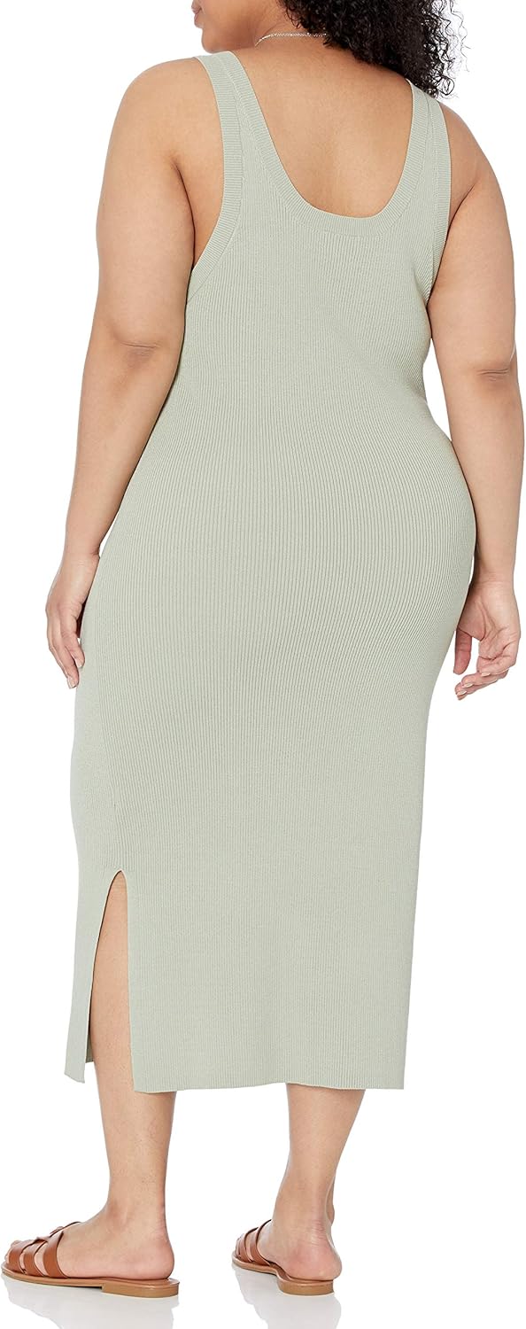 The Drop Yasmin Rib gestricktes Miditankkleid, für Damen XXS Beige, XXS Beige