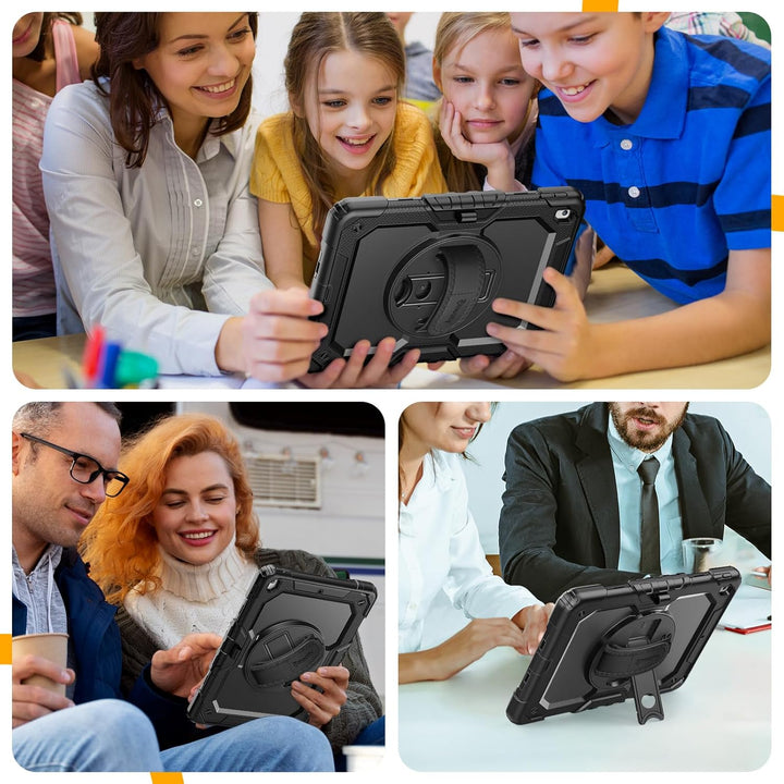 Timecity iPad-Hülle für 25,9 cm (10,2 Zoll) 8./7. Generation, Mit Stifthalter, 360° Drehbarer Stände
