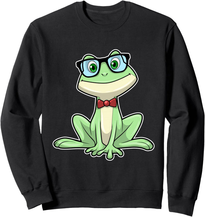 Frosch Nerd Brille Sweatshirt