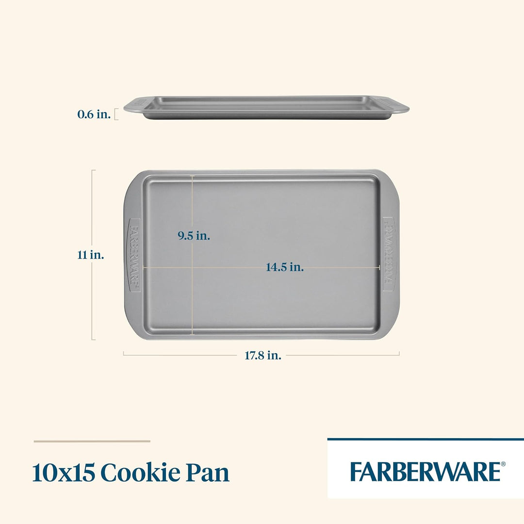 Farberware Antihaftbeschichtetes Backblech Grau 10 Inch x 15 Inch grau, 10 Inch x 15 Inch
