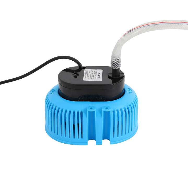 75W Mini Schmutzwasser Tauchpumpe Poolabdeckpumpen max. Fördermenge 3000 l/h mit 3 Düse, 5m Schlauch