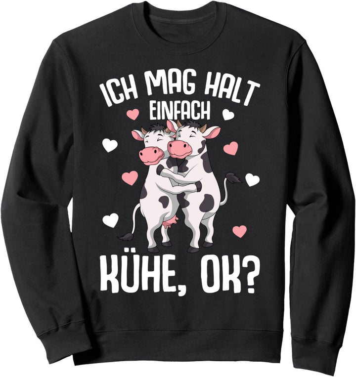 Kuh Ich mag halt Kühe Kinder Mädchen Sweatshirt