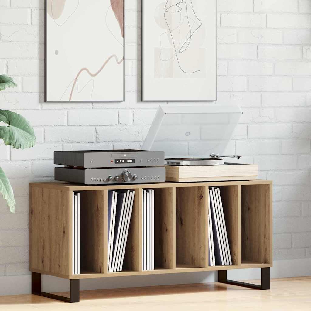 Schallplattenschrank Artisan-Eiche 100 x 38 x 48 cm, Artisan-eiche 1