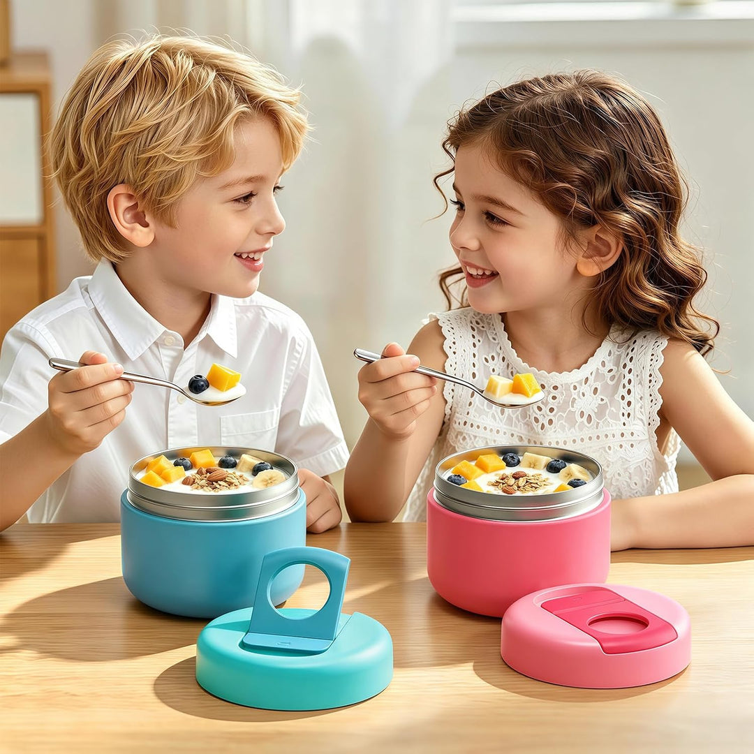 WayEee Thermobecher Essen, 420ml Edelstahl Thermobehälter für Essen, Warmhaltebehälter &amp; Lunch-Box T