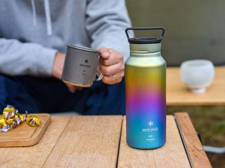 Snow Peak Titanium Aurora Bottle 800 - Rainbow