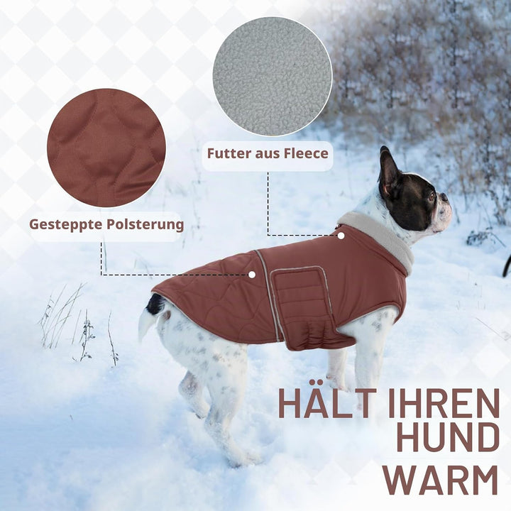 Hjumarayan Hundemantel, Wattierend Winterjacke Geschirröffnung, Warme Wintermantel Gefüttert Kleidun