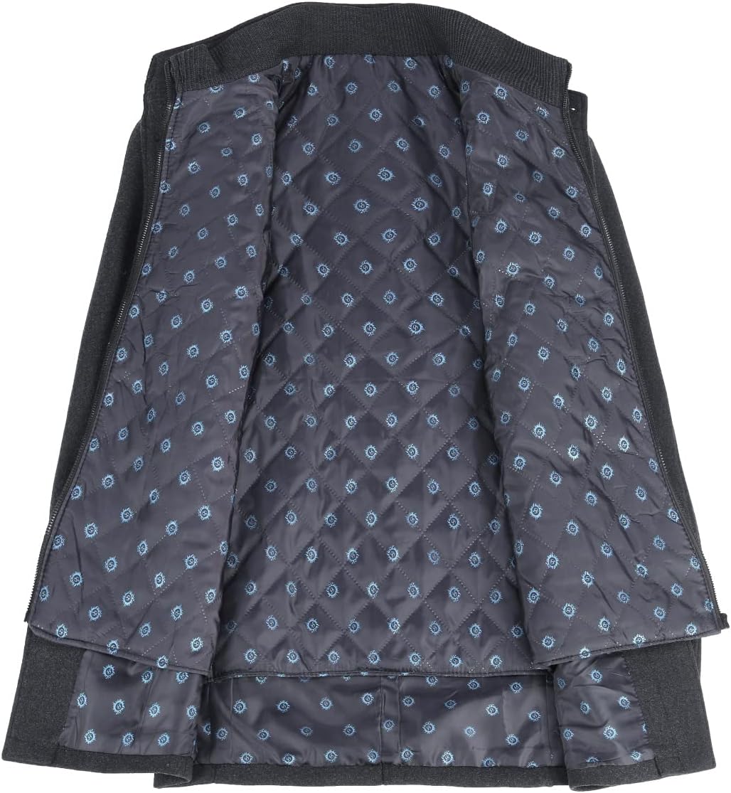 YOUTHUP Herren Mantel mit Steppweste Winter Wollmantel Wolle Slim Fit Übergangsmantel Outdoor Winter