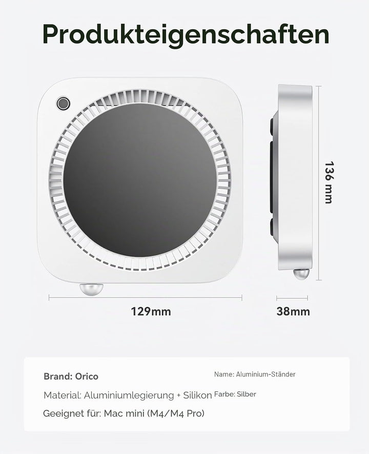 ORICO STH03 Hub-Ständer für Mac mini M4, Erweiterungsständer, STH03