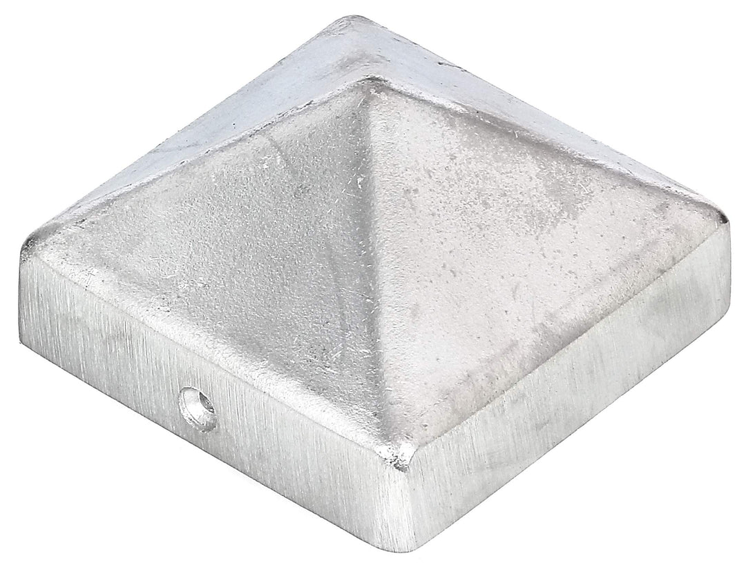 Alberts 859992 Pfostenkappe für Holzpfosten | hohe Form | Aluminiumguss | blank | 70 x 70 mm | 10er