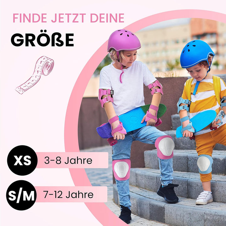 99FLIPS Knieschoner Kinder 3 Jahre Schoner Inliner Kinder - TÜV Rheinland GS Siegel [6er Set] FLASH