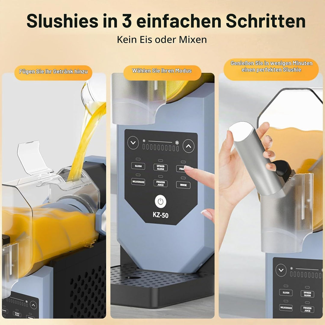 Macchiatto Slush Maschine, 5-in-1 Eismaschine mit LED-Display, 6 Programme &amp; Ein-Knopf-Bedienung für