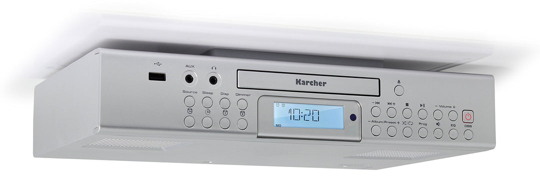 Karcher RA 2050 Unterbauradio (UKW-Radio, CD-Player, USB, USB-Charger, Countdown-Timer, Fernbedienun
