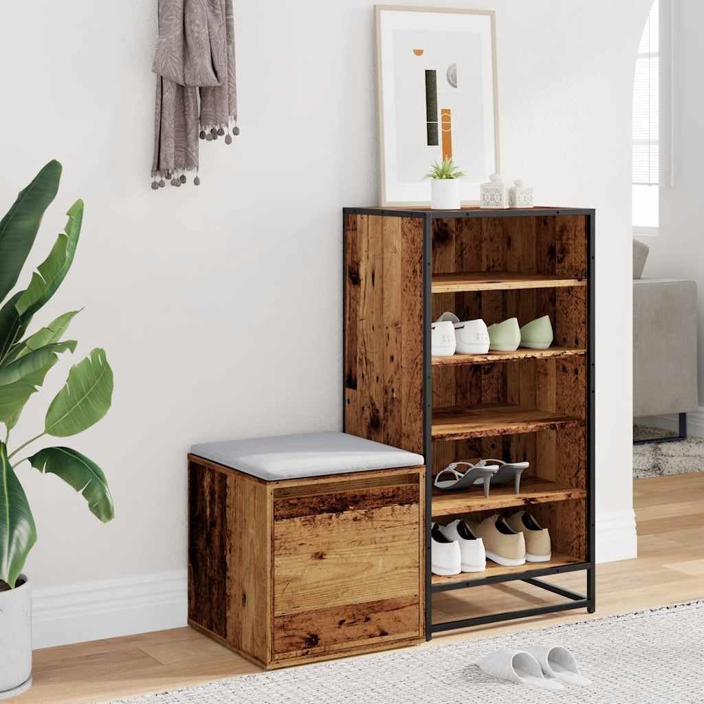 vidaXL Schubladenbox Altholz 40,5x40x40 cm Holzwerkstoff, Altholz