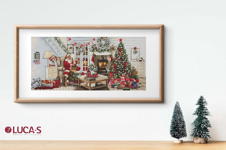 Kreuzstich-Set Luca-S Gold – Santa Interior, B2408, Stickpackung