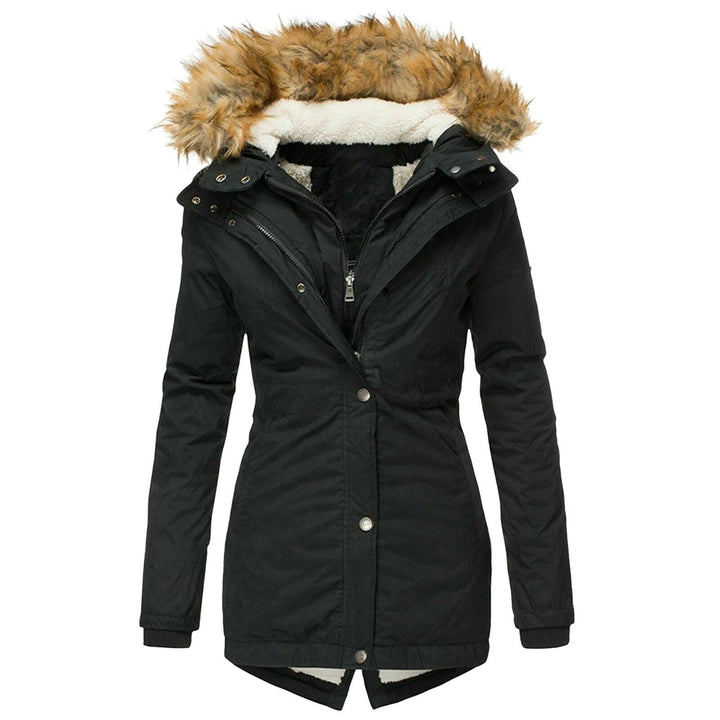 Ansenesna Winterjacke Damen Warm Gefüttert Fellkapuze Parka Winter Fell Wintermantel Elegant Mit Kap