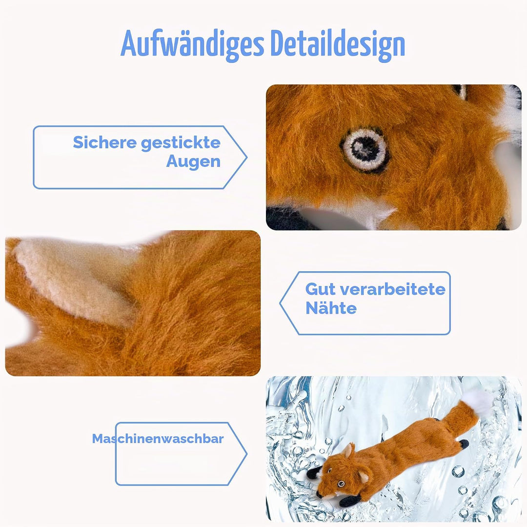 SHARLOVY Quietschendes Hundespielzeug, Keine Füllung, 3 Stück, Plüsch-Hundespielzeug für grosse Hund